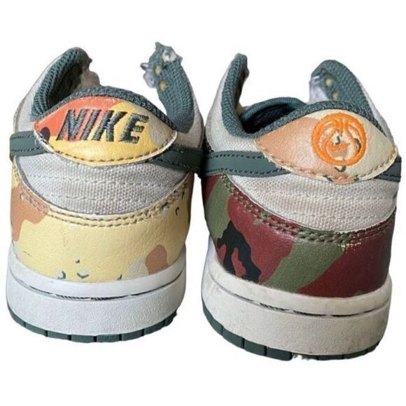 Nike dunk low sail multi colored camo youth, athletic sneakers S/11